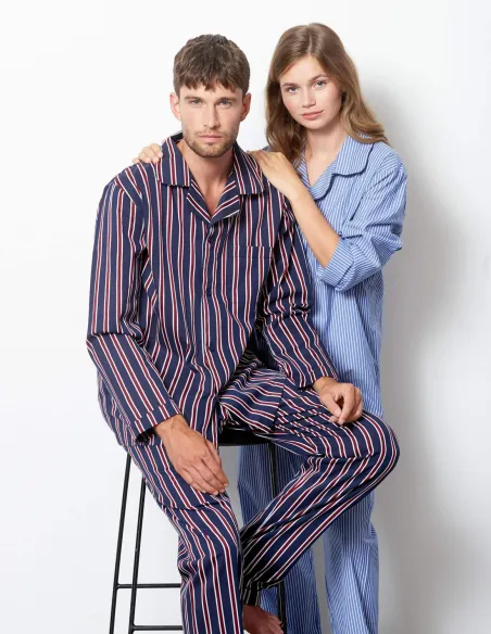 Pyjama Homme Coton Bio Bombay Stripes Ambassador 1867